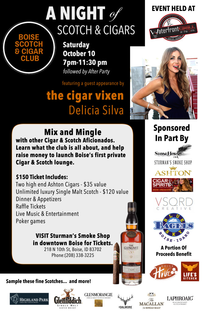 Boise Scotch Cigar Night Poster2